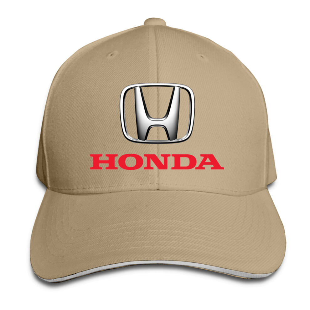 Cap Hat (Natural) Honda Logo Unisex Baseball Cap Adjustable Hat Brown