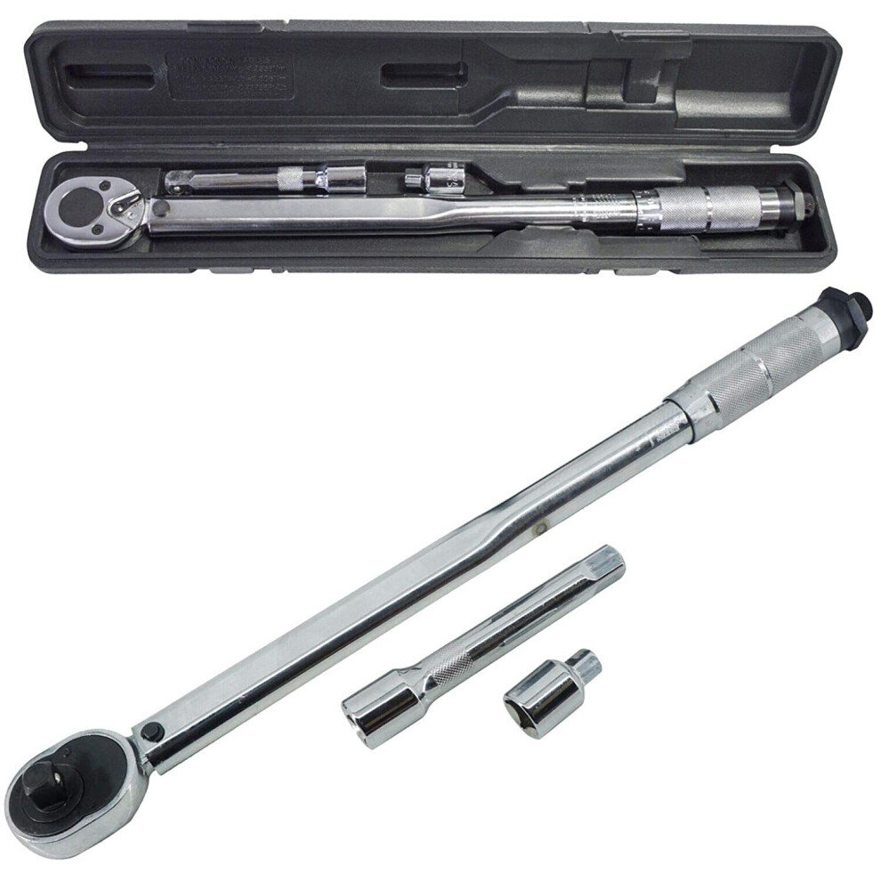(3Pcs?1/2In(28-210Nm)?) Torque Wrench 1/2 Inch Square Drive 28-210 Nm 1/4 Inch Square Drive 5-25Nm 7381457031681