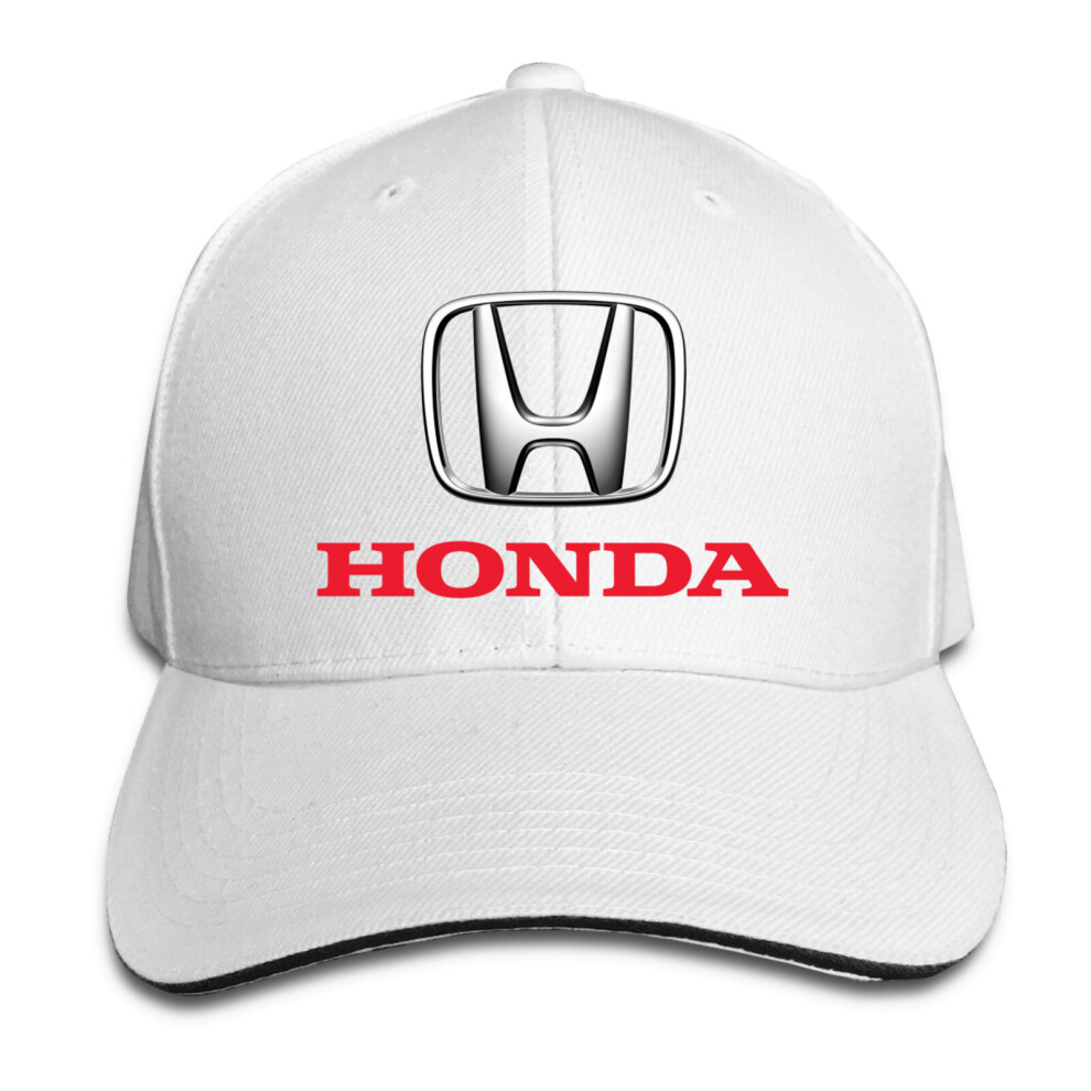Cap Hat (White) Honda Logo Unisex Baseball Cap Adjustable Hat White