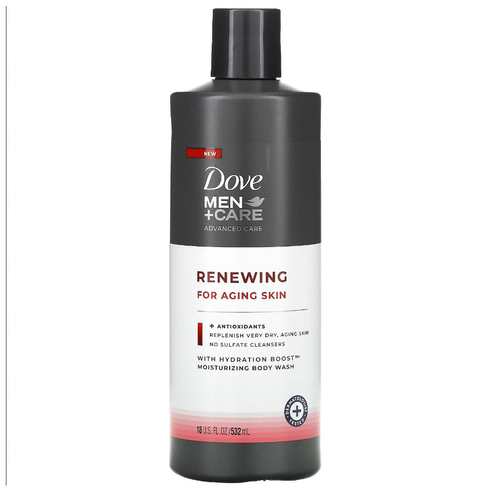 Dove, Men+Care, Moisturizing Body Wash, Renewing, 18 fl oz (532 ml)