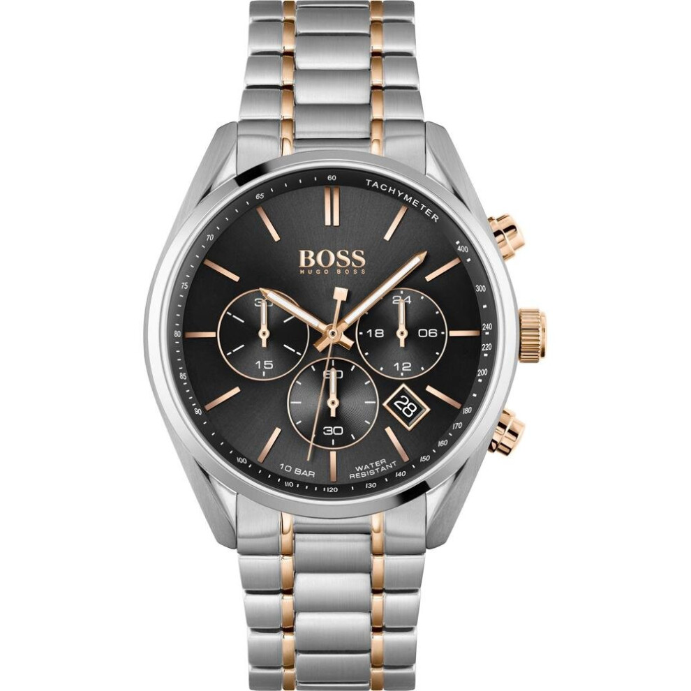 Hugo Boss 1513819 Black Dial Men's Watch Silver