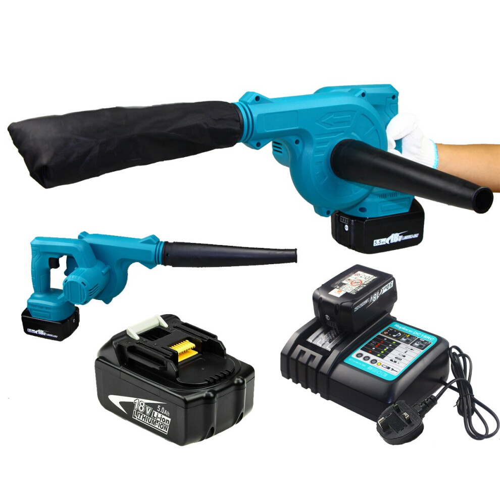GRASS BLOWER HOOVER VACUUM+CHARGER+2BATTERY-Makita Battery Compatible