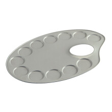 small metal kidney/oval paint palette 12 Well