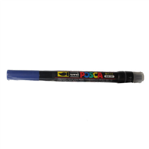 Uni-Ball Uni PCF-350 Posca Brush Blue - Extra Fine Line 0.7mm