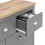 Timber Art Design UK Lisbon 3 Piece Set 3 Doors Wardrobe 7 Drawer Chest Bedside Light Grey 7
