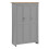Timber Art Design UK 3 Piece Set 3 Doors Wardrobe 4 Drawer Chest Bedside Table  Light Grey 11