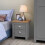 Timber Art Design UK 3 Piece Set 3 Doors Wardrobe 4 Drawer Chest Bedside Table  Light Grey 12