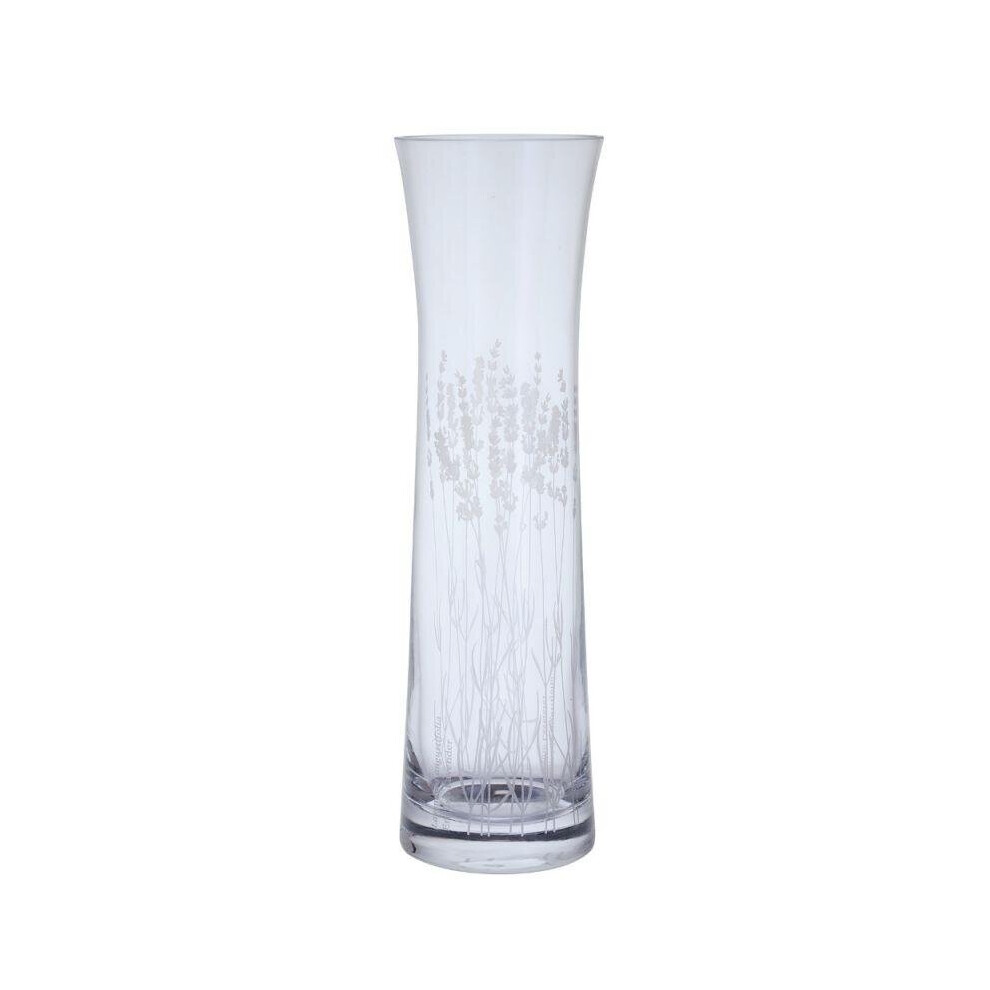 Dartington Crystal Bloom Tall Vase Lavender