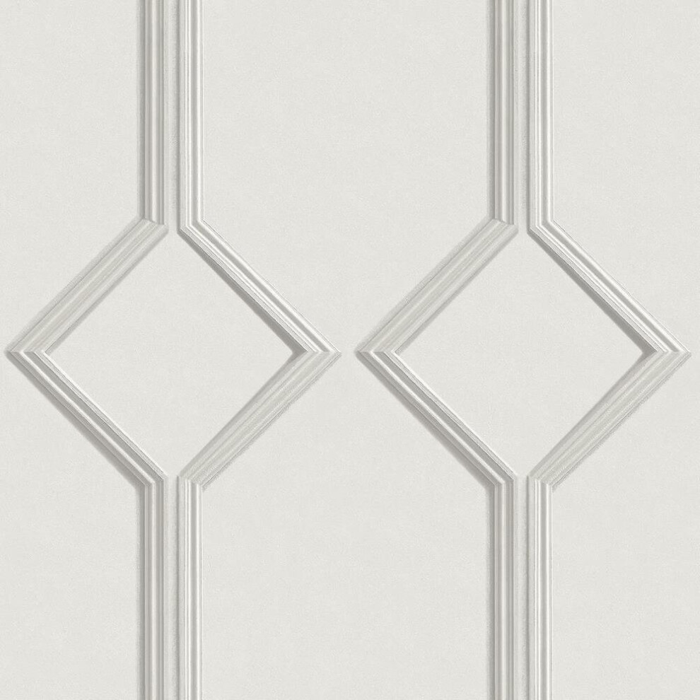 Belgravia Decor Azzurra Panel Off White Wallpaper 9503 5018323095035