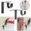 (Black) Kwik Hang 2 X Curtain Rod Bracket Holders High Quality 2