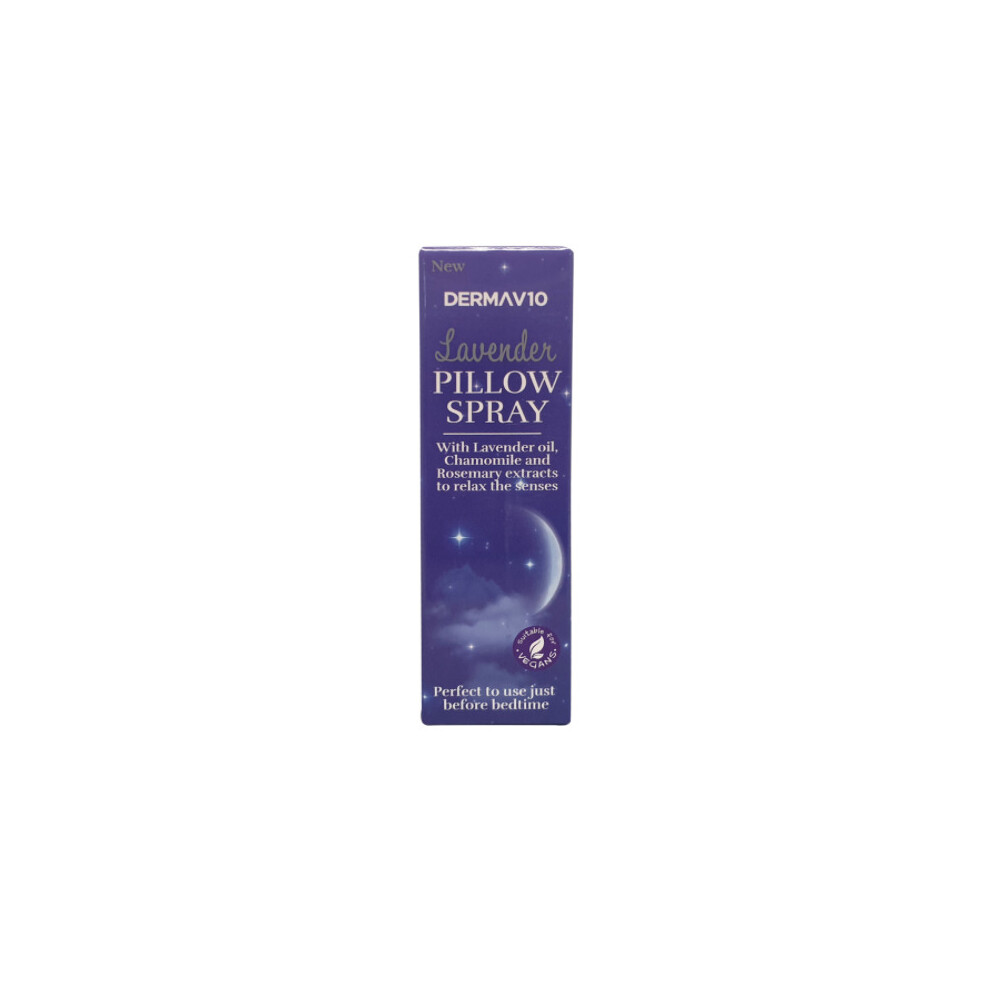 Derma V10 30Ml Restful Night Oil Pillow Spray Aromatherapy Sleep Aid Lavender