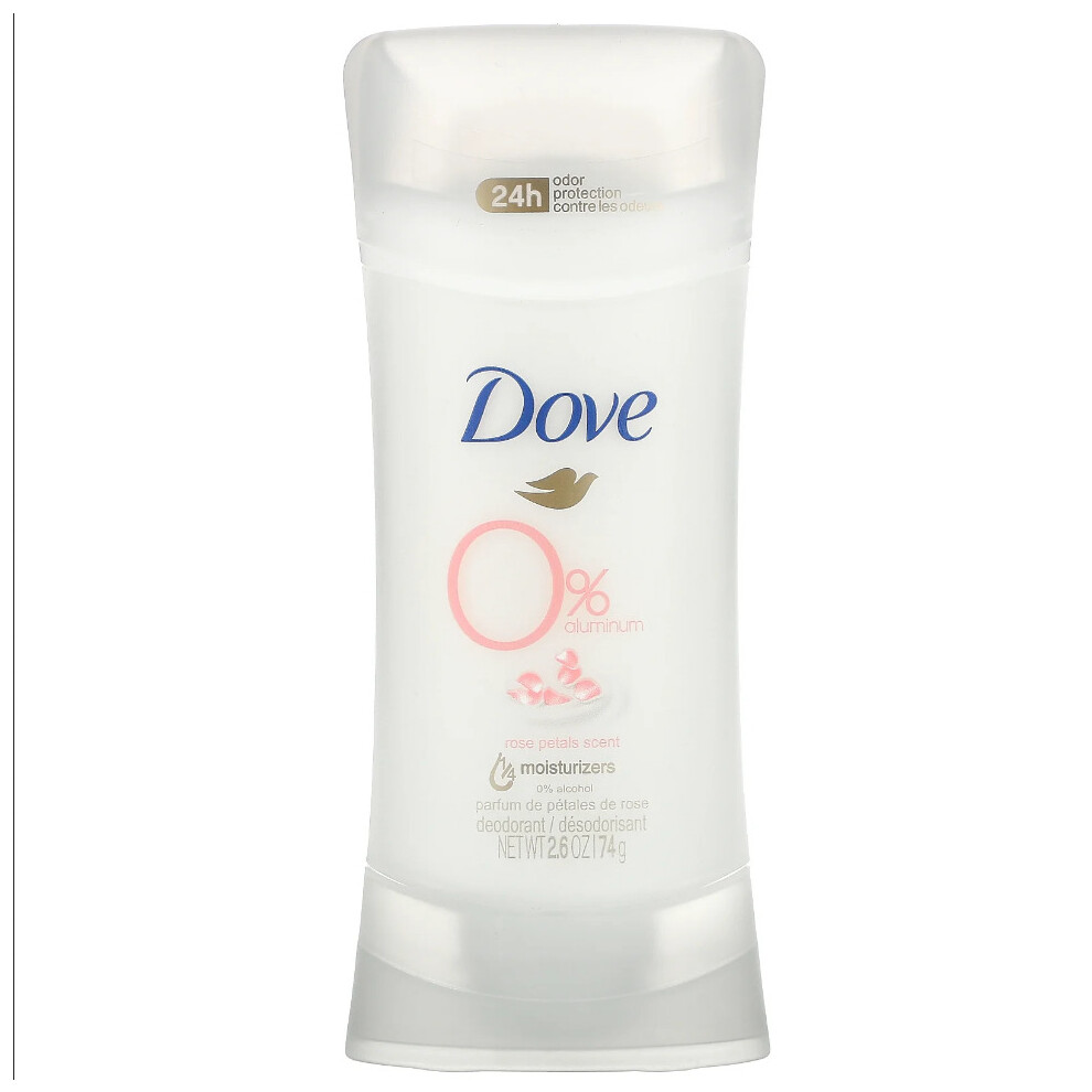 Dove, 0% Aluminum Deodorant, Rose Petals Scent, 2.6 oz (74 g)