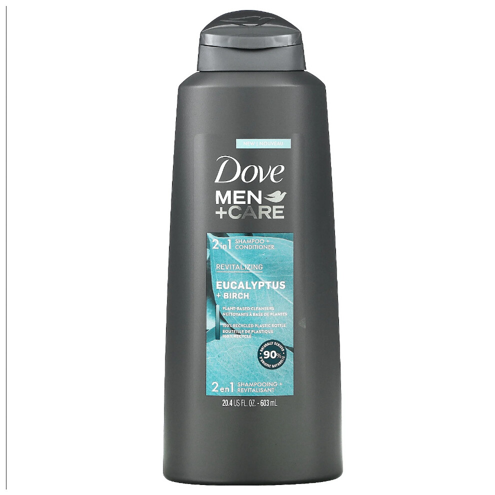 Dove, 2 In 1 Shampoo + Conditioner, Revitalizing, Eucalyptus + Birch