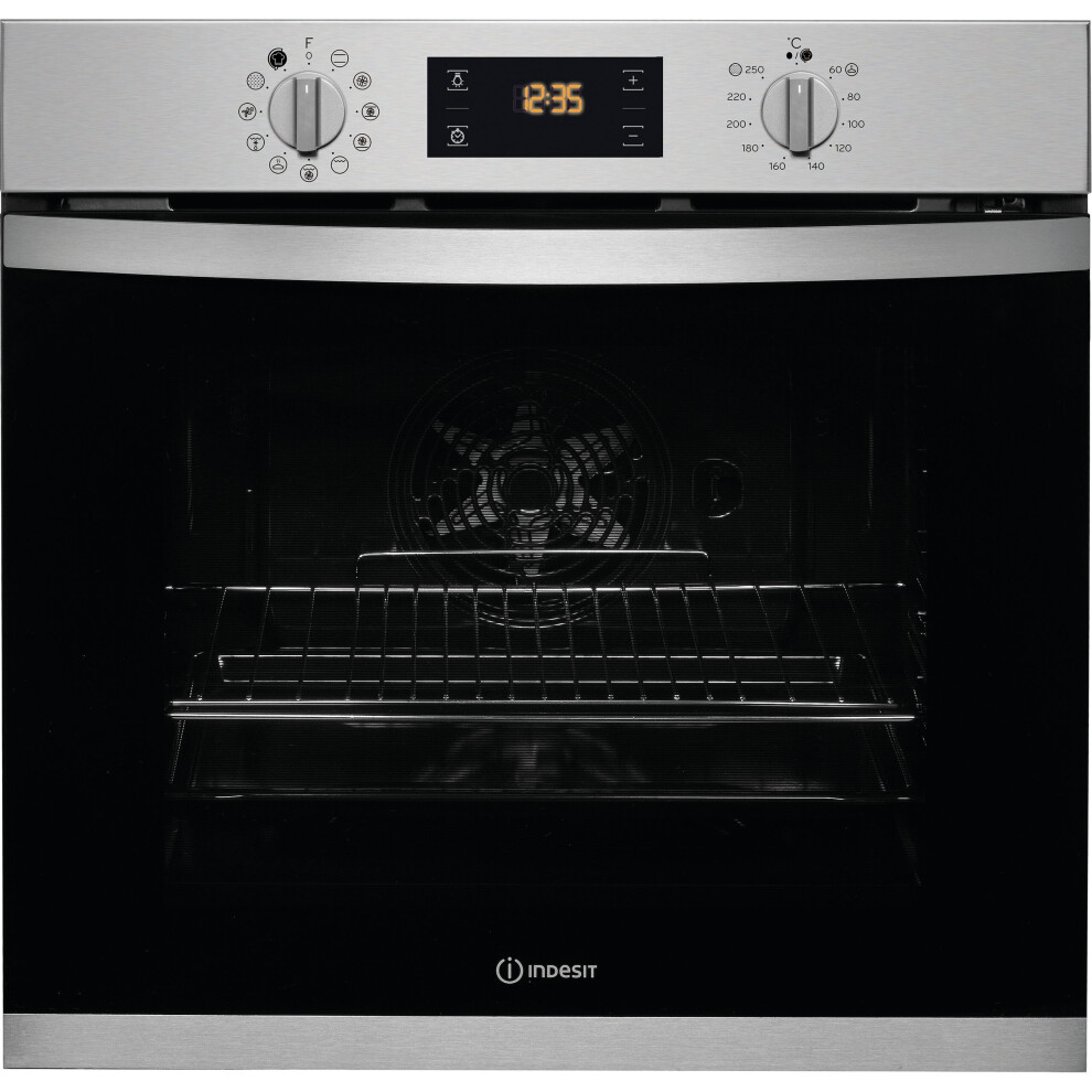 Indesit IFW3841PIXUK Built In Electric Single Oven - Stainless Steel