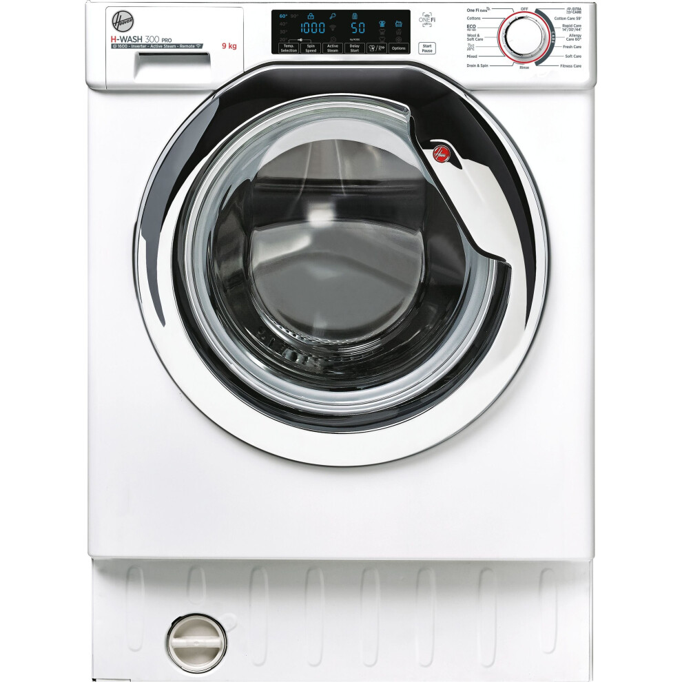 Hoover H-WASH 300 PRO HBWOS69TMCE Wifi Connected Integrated 9Kg Washing Machine With 1600 Rpm - White / Chrome