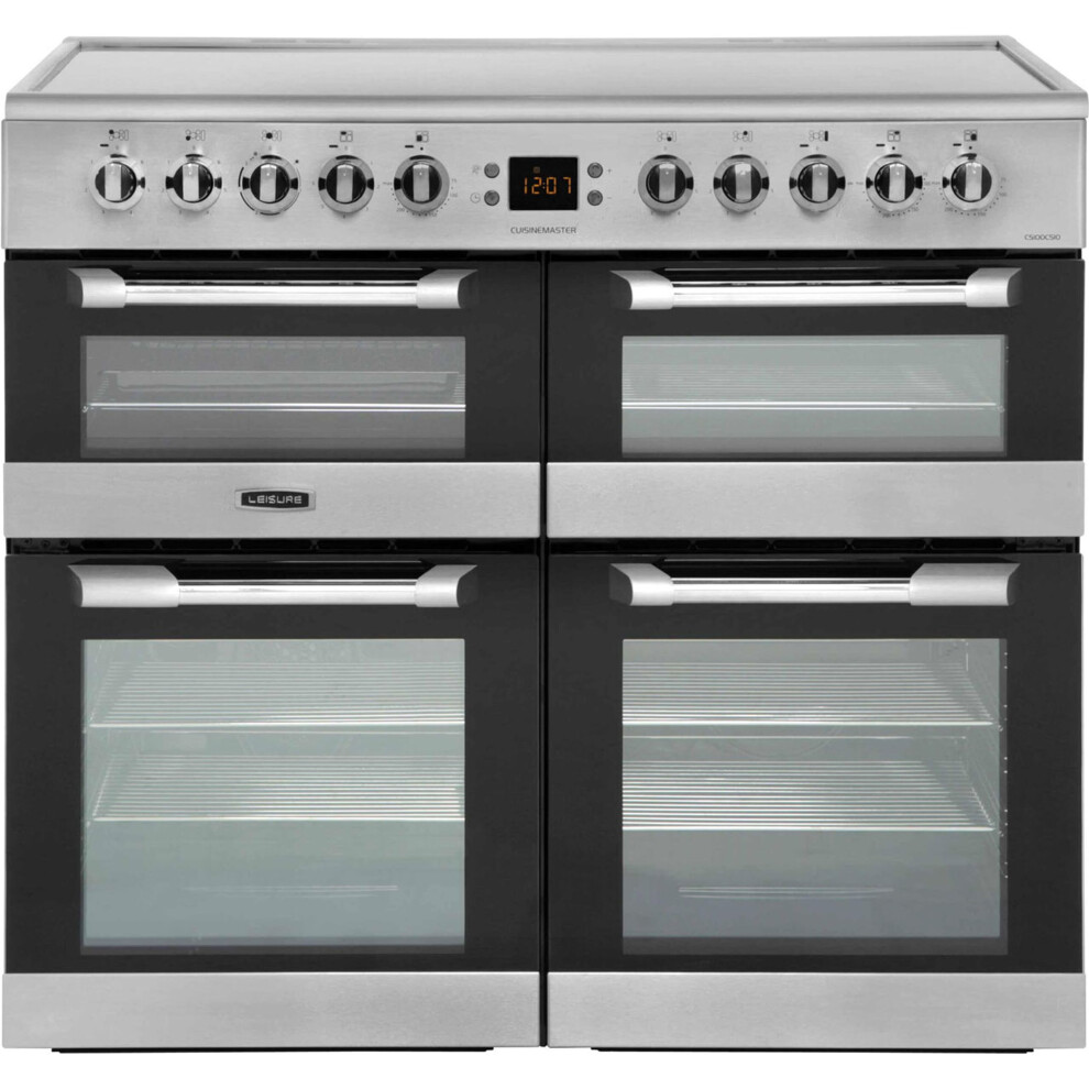 Leisure 100cm Electric Range Cooker Ceramic Hob Stainless Steel - Image 3