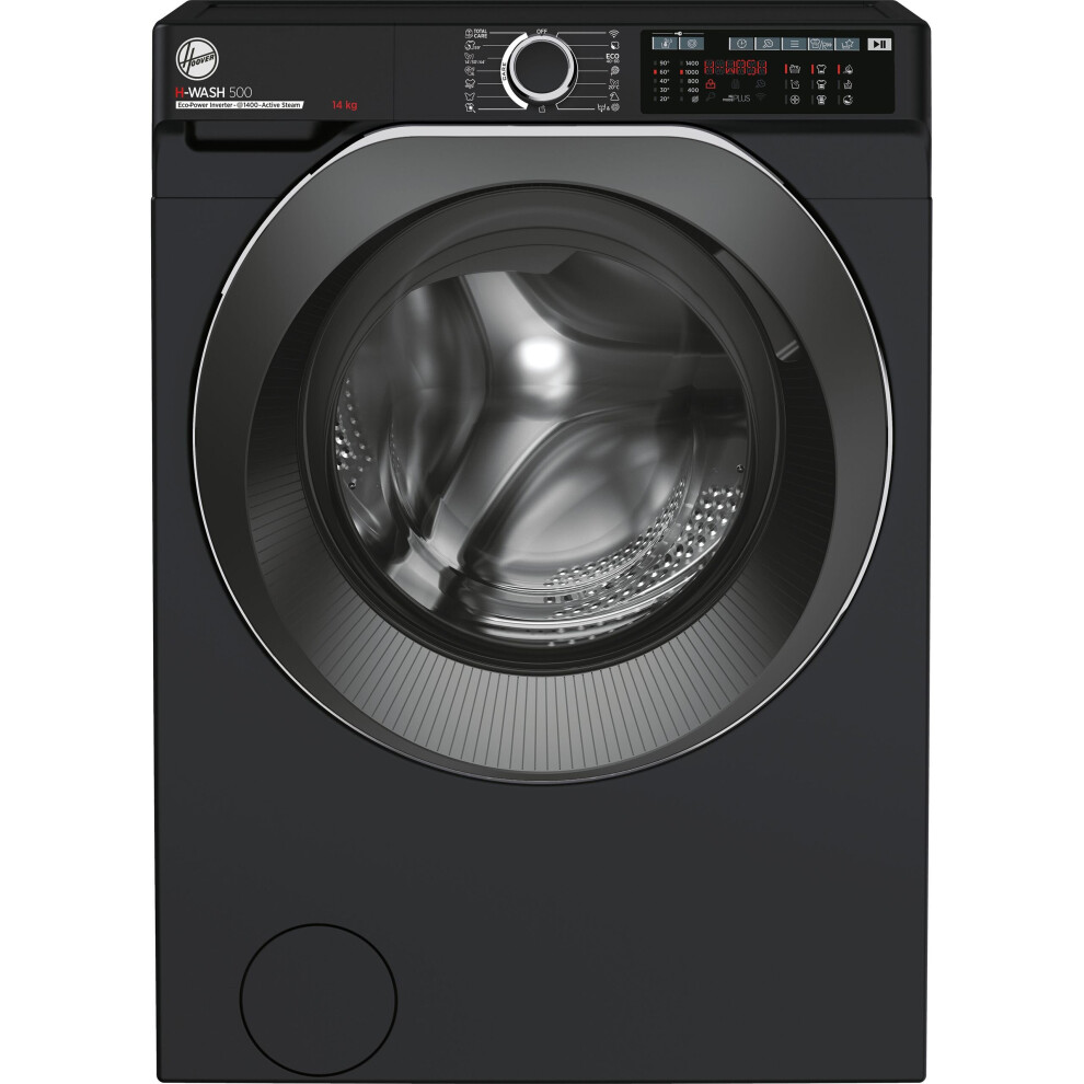 Hoover H-WASH 500 HW414AMBCB/1 Wifi Connected 14Kg Washing Machine with 1400 rpm - Black