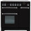 Rangemaster Rangemaster Kitchener KCH90ECBL/C 90cm Electric Range Cooker with Ceramic Hob - Black / Chrome 1