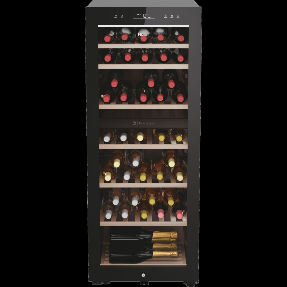 Haier HWS77GDAU1 Wine Cooler - Black