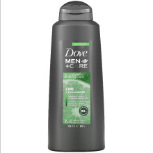 Dove, 2 In 1 Shampoo + Conditioner, Reinvigorating, Lime + Cedarwood