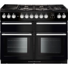 Rangemaster Nexus SE NEXSE110DFFBL/C 110cm Dual Fuel Range Cooker - Black / Chrome