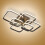 Living And Home (6 Head, Dimmable) Modern LED Ceiling Light Square Chandelier Lamp Bedroom Light 4