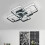 Living And Home (8 Head, Cool White) Modern LED Ceiling Light Square Chandelier Lamp Bedroom Light 1