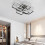 Living And Home (6 Head, Cool White) Modern LED Ceiling Light Square Chandelier Lamp Bedroom Light 2