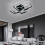 Living And Home (8 Head, Cool White) Modern LED Ceiling Light Square Chandelier Lamp Bedroom Light 2