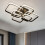Living And Home (6 Head, Dimmable) Modern LED Ceiling Light Square Chandelier Lamp Bedroom Light 2