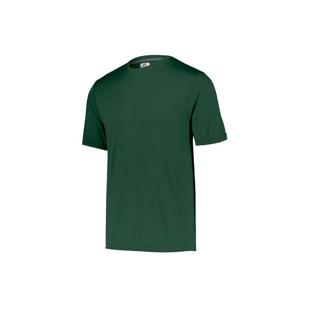 Russell 629X2M.DGR.S Adult Dri-Power Core Performance T-Shirt, Dark Green - Small