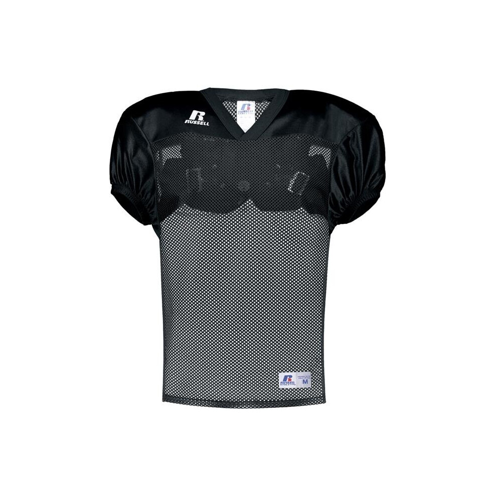 Russell S096BW.BLK.M Youth Stock Practice Jersey, Black - Medium