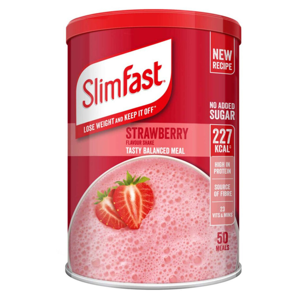 SlimFast Powder Strawberry Flavour Shake 50 Meals 1.825kg High Protein **BESTBEFORE NOVEMBER21