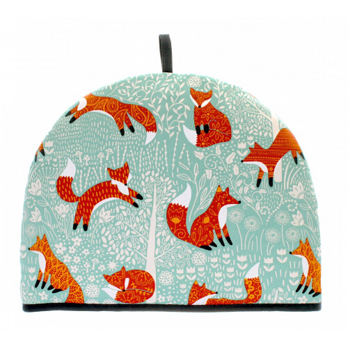 Ulster Weavers Tea Cosy - Foraging Fox (100% Cotton Outer; 100% Polyester wadding; CE marked, Blue, 6 Cup Teapot)