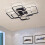 Living And Home (8 Head, Dimmable) Modern LED Ceiling Light Square Chandelier Lamp Bedroom Light 4