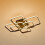 Living And Home (8 Head, Dimmable) Modern LED Ceiling Light Square Chandelier Lamp Bedroom Light 6