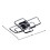 Living And Home (8 Head, Dimmable) Modern LED Ceiling Light Square Chandelier Lamp Bedroom Light 7