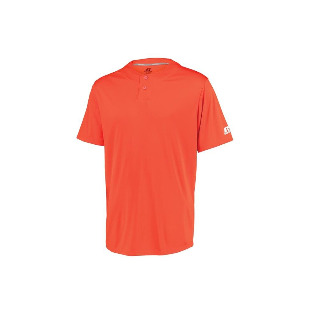 Russell 3R7X2M.BOR.L Adult Performance Two-Button Solid Jersey, Burnt Orange - Large