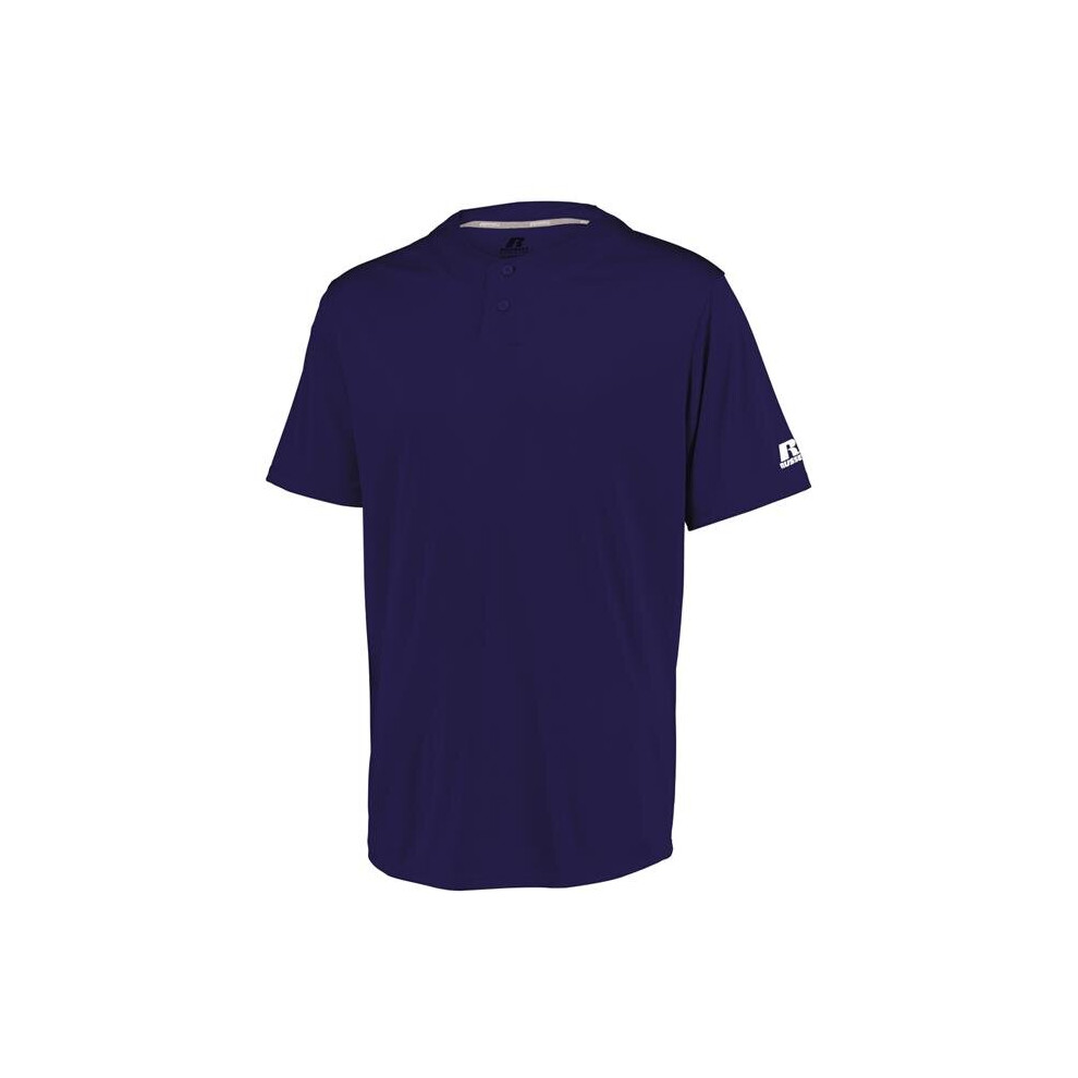 Russell 3R7X2M.PUR.M Adult Performance Two-Button Solid Jersey, Purple - Medium