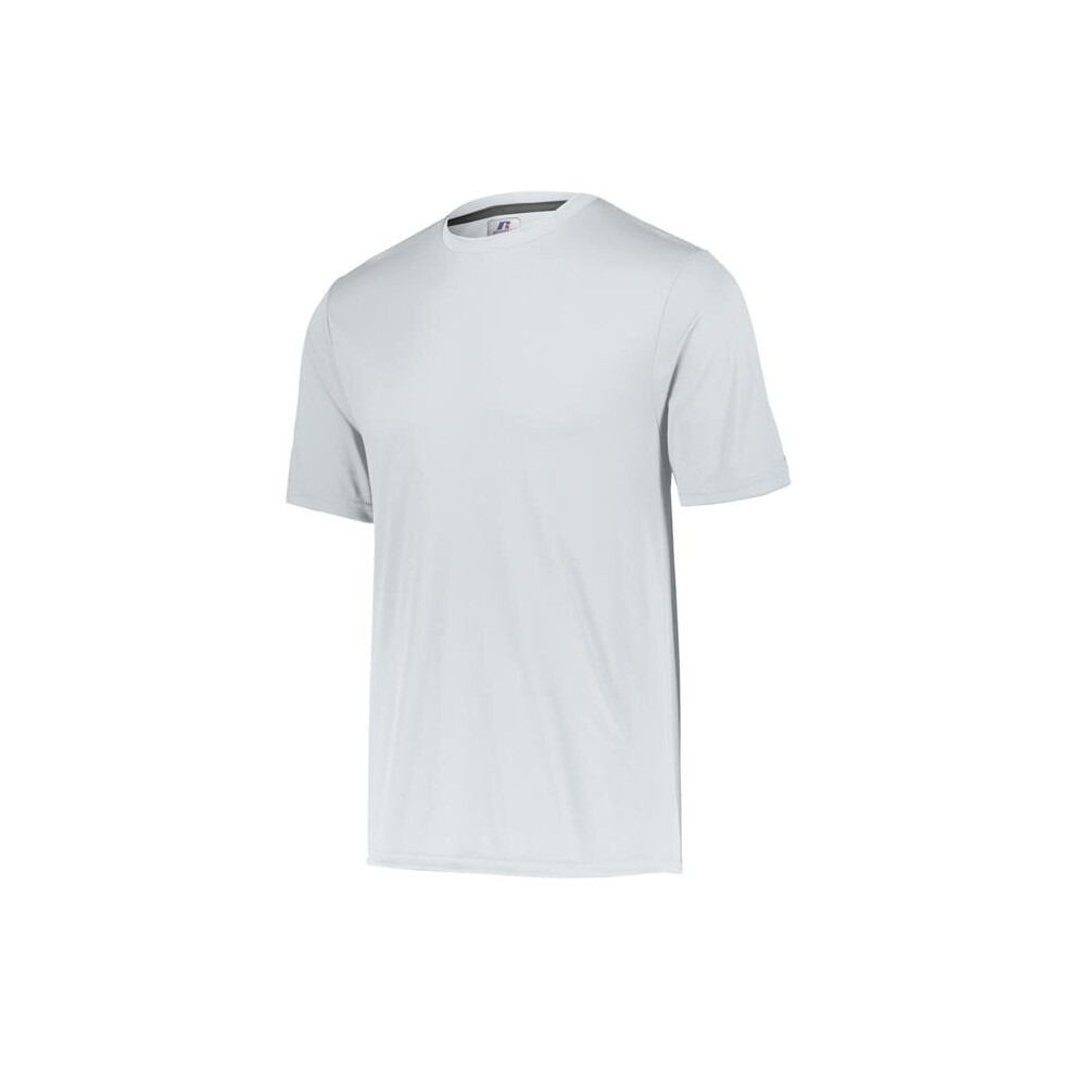 Russell 629X2M.WHI.S Adult Dri-Power Core Performance T-Shirt, White - Small