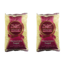 (Pack of 2) Heera Demerara Sugar 3kg ,Rich Caramel Flavour ,Made from Natural Juices ,Glassy Amber Crystals ,Provides Sweetness