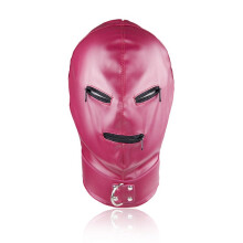 The Room of Doom's - 'Three Zip' BDSM/Fetish Mask - Pink