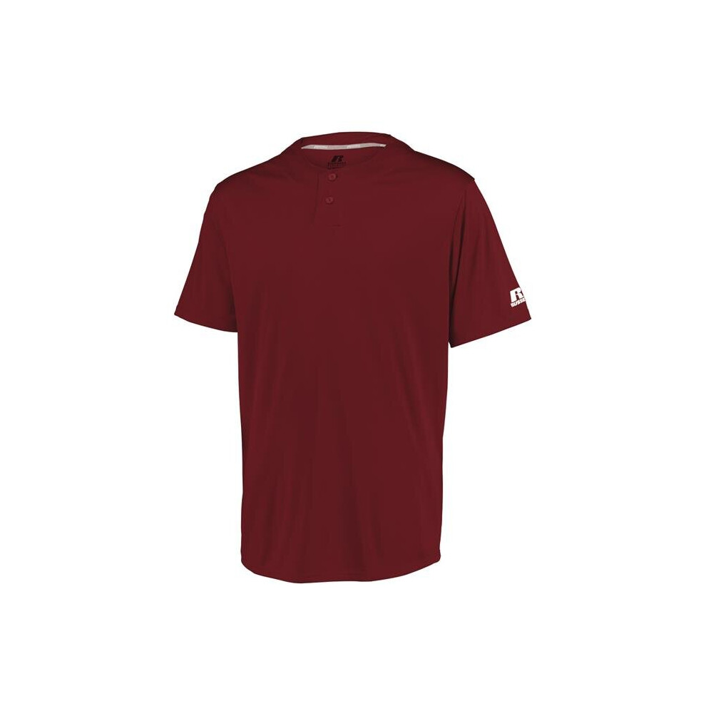 Russell 3R7x2b.crd.s Youth Performance Two-Button Solid Jersey, Cardinal - Small