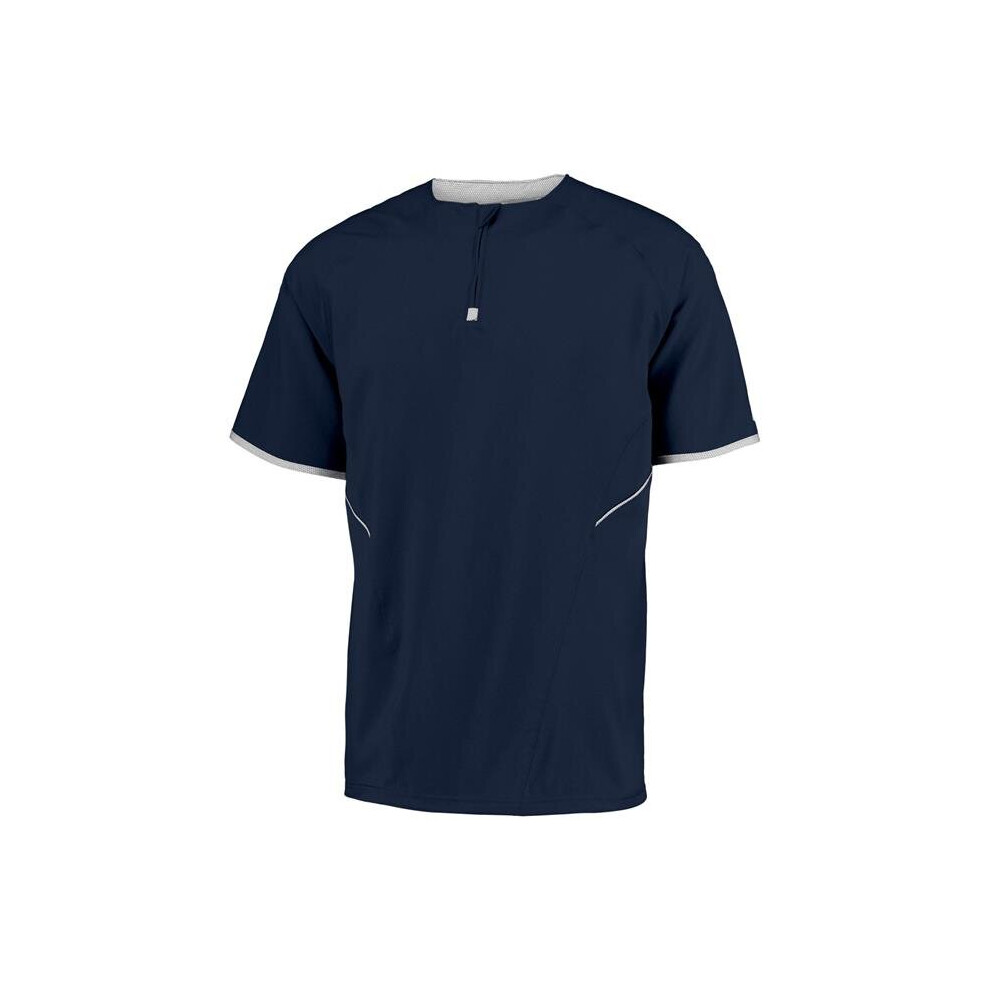 Russell 872Rvm.nwh.l Adult Short Sleeve Pullover, Navy & White - Large Blue,White