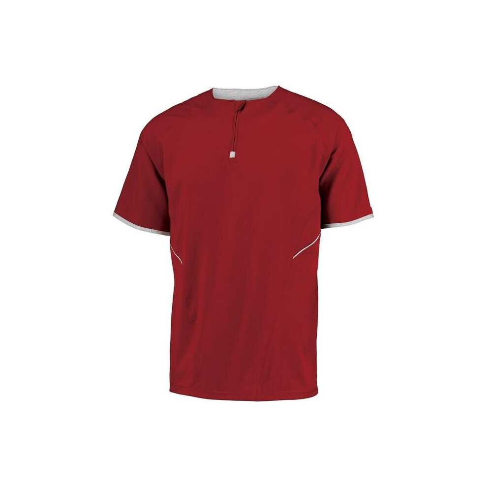 Russell 872Rvm.trw.2xl Adult Short Sleeve Pullover, True Red & White - 2XL White,Red