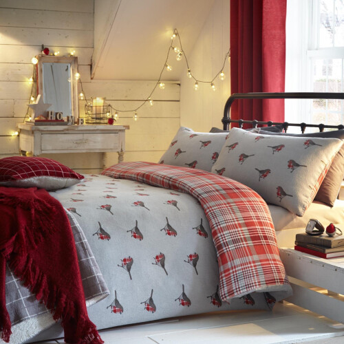 Robin Duvet Cover Red Double
