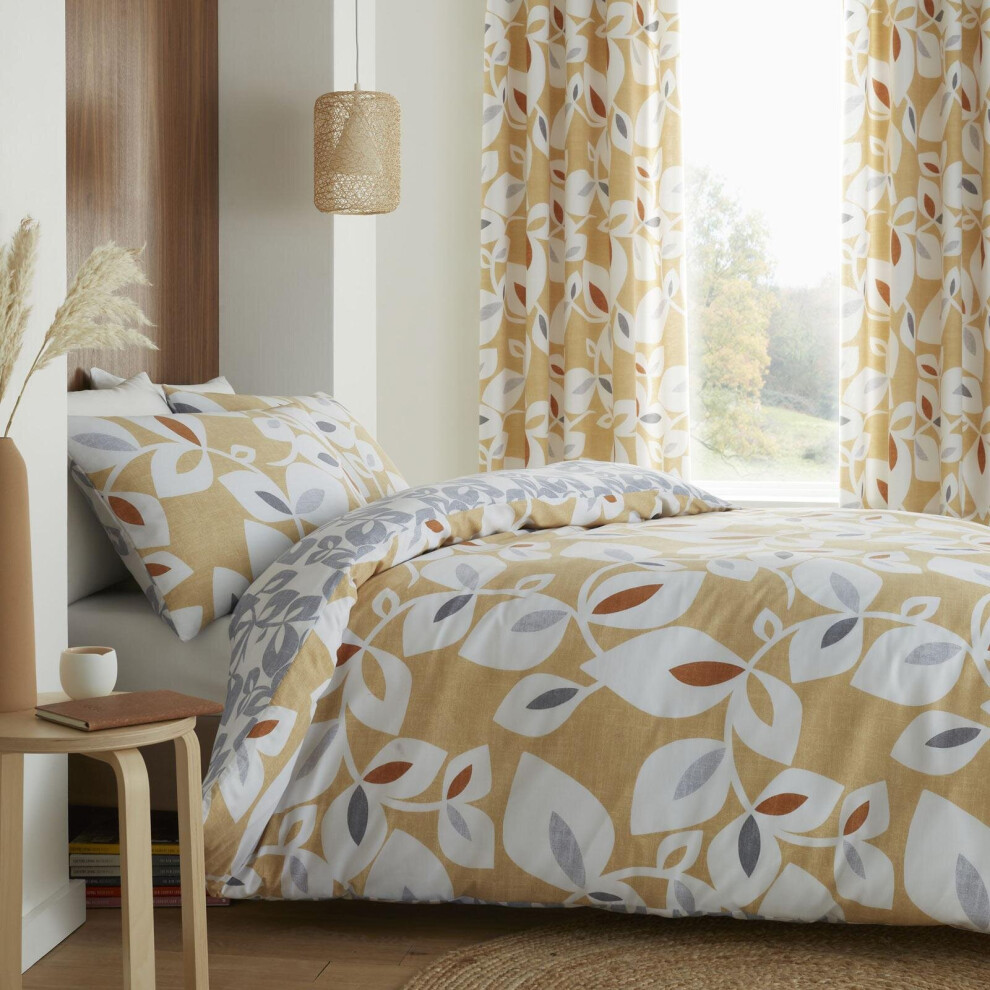 Inga Leaf Duvet Cover Gold King