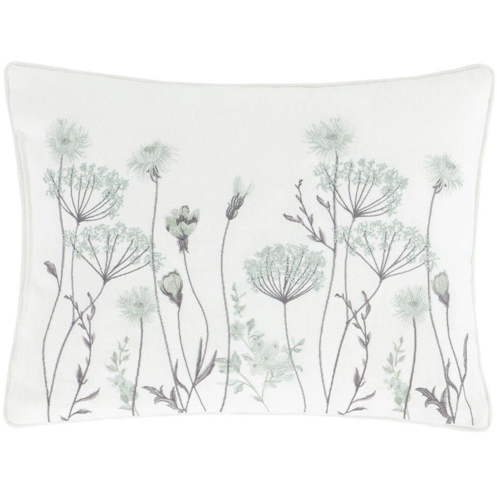 Meadowsweet Floral Filled Cushion 30cm x 40cm Green