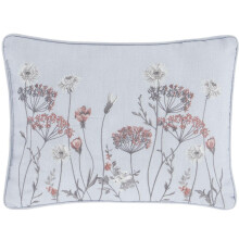 Meadowsweet Floral Filled Cushion 30cm x 40cm White/Grey