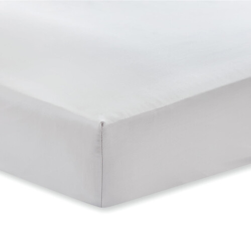400TC Cotton Sateen Fitted Sheet Dove Grey Single
